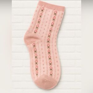 Floral Patterned Pink Socks NWT!